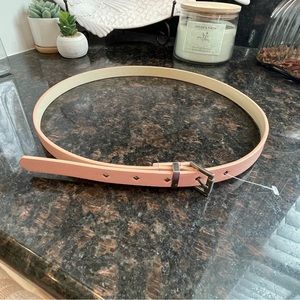 New skinny pink blush belt